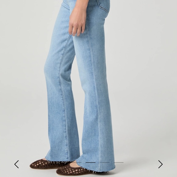 Paige High Rise Laurel Canyon Jeans size 32 32x32 wide leg boot cut soft stretch - Picture 3 of 17